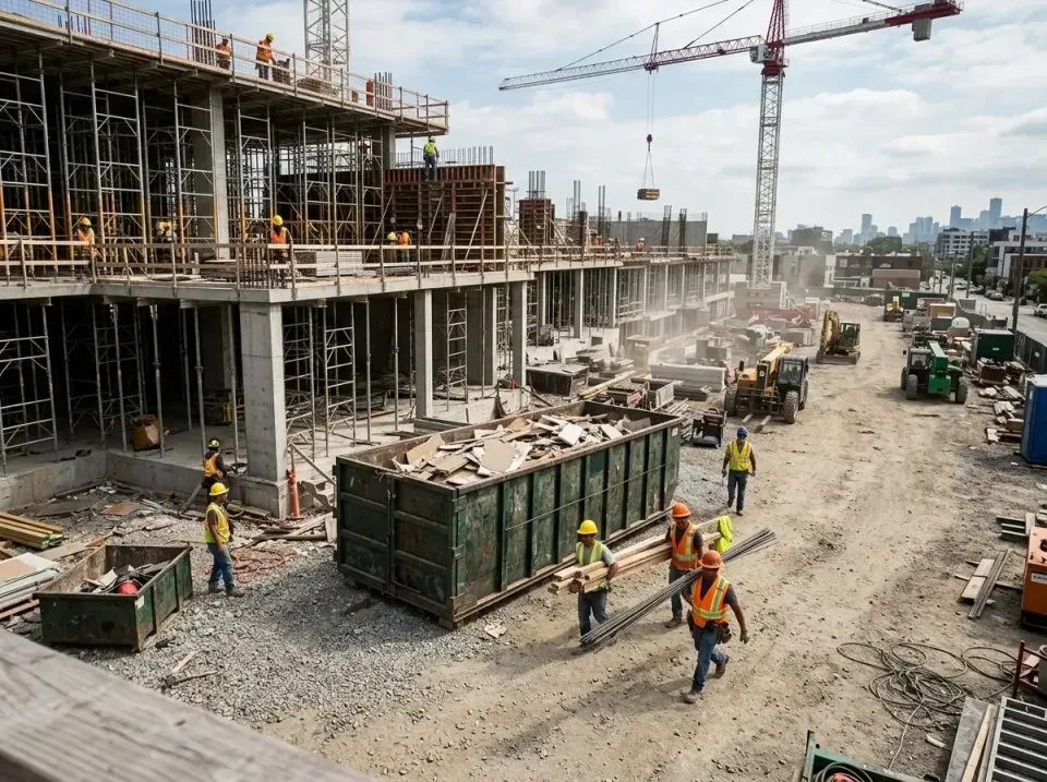 commercial-construction-site-w-002 — frequently asked questions, Low Cost Construction Dumpster Rental in Waseca, MN